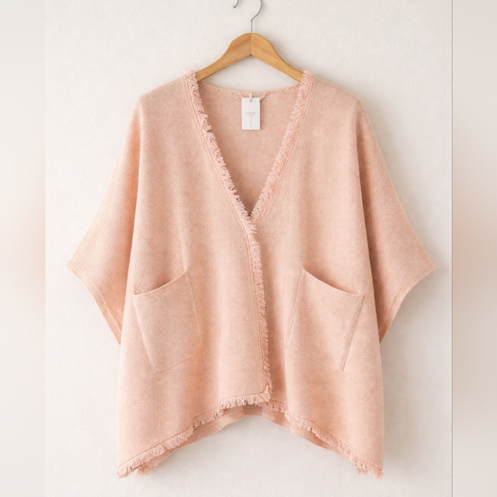COCOGIO Italy Light Pink Shimmer Poncho Cape One Size